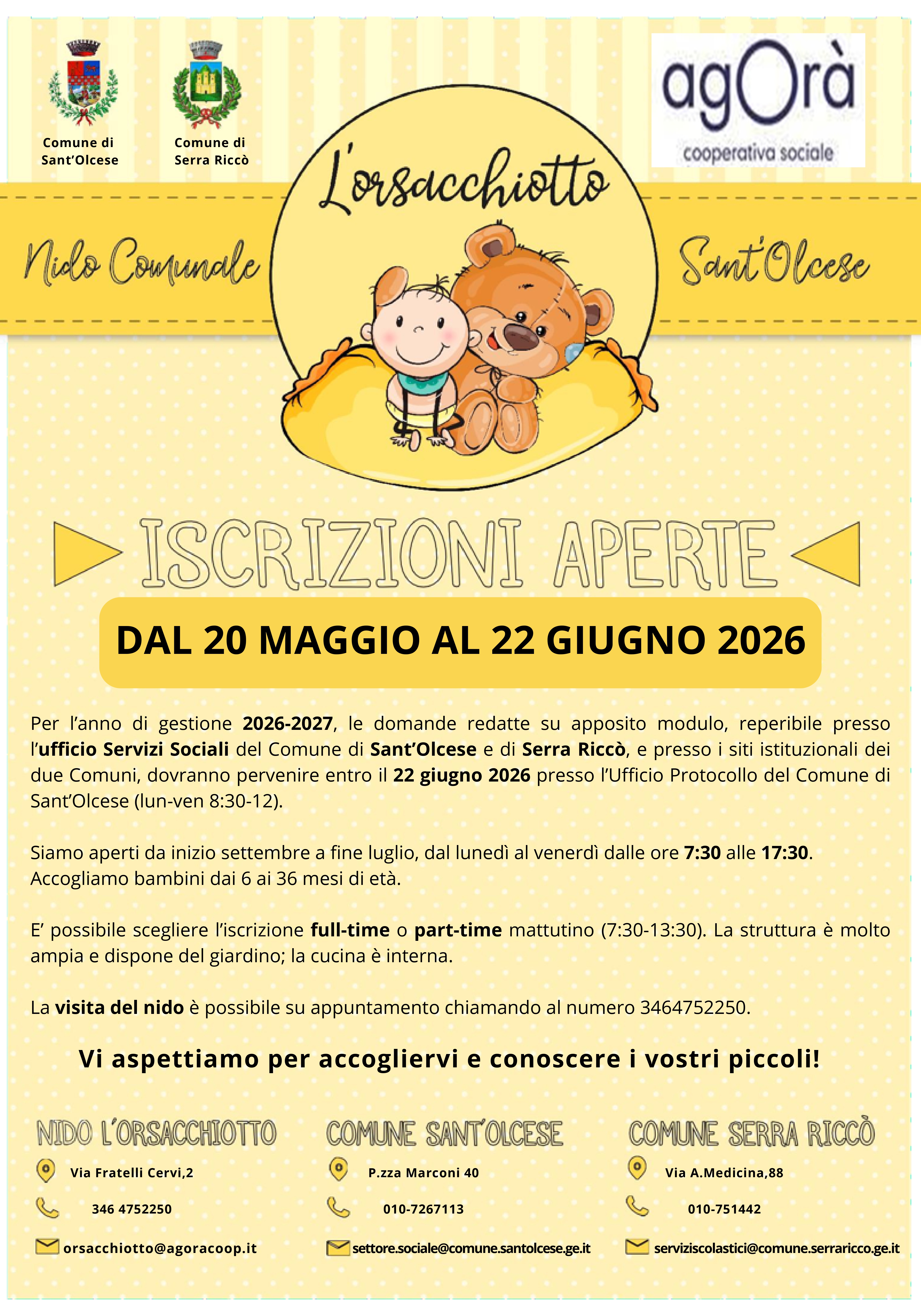 Asilo nido L\'Orsacchiotto - 20 Maggio al 22 Giugno